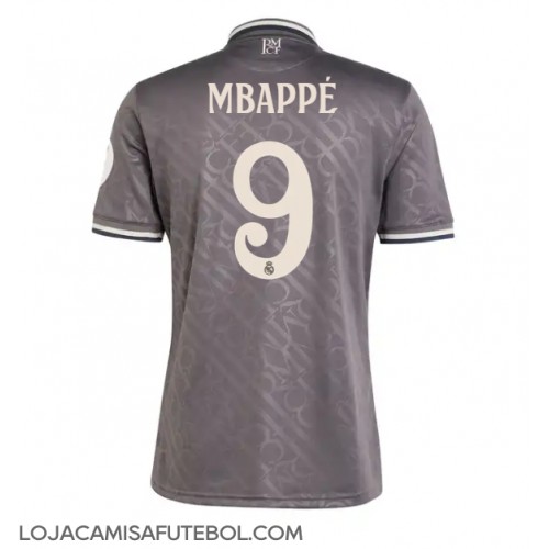 Camisa de Futebol Real Madrid Kylian Mbappe #9 Equipamento Alternativo 2024-25 Manga Curta